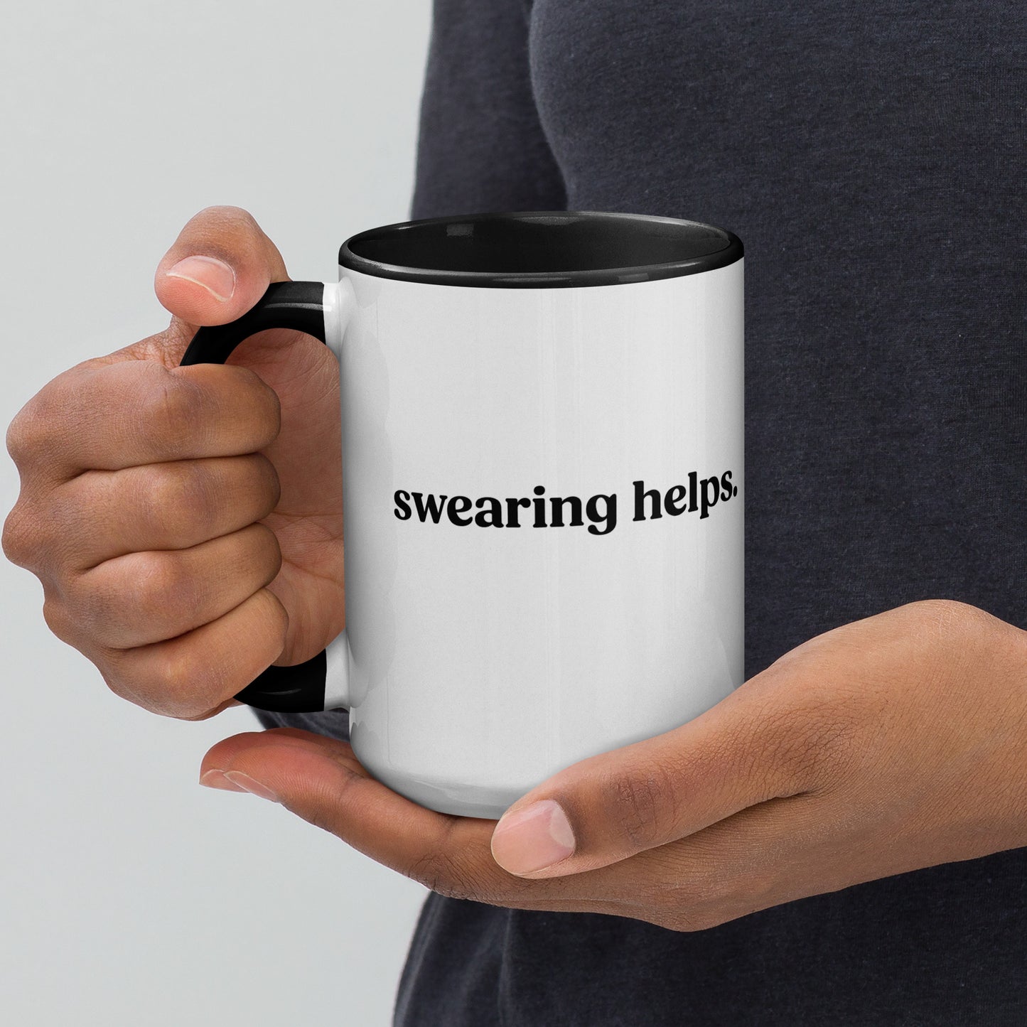 Swearing Helps Mug with Color Inside