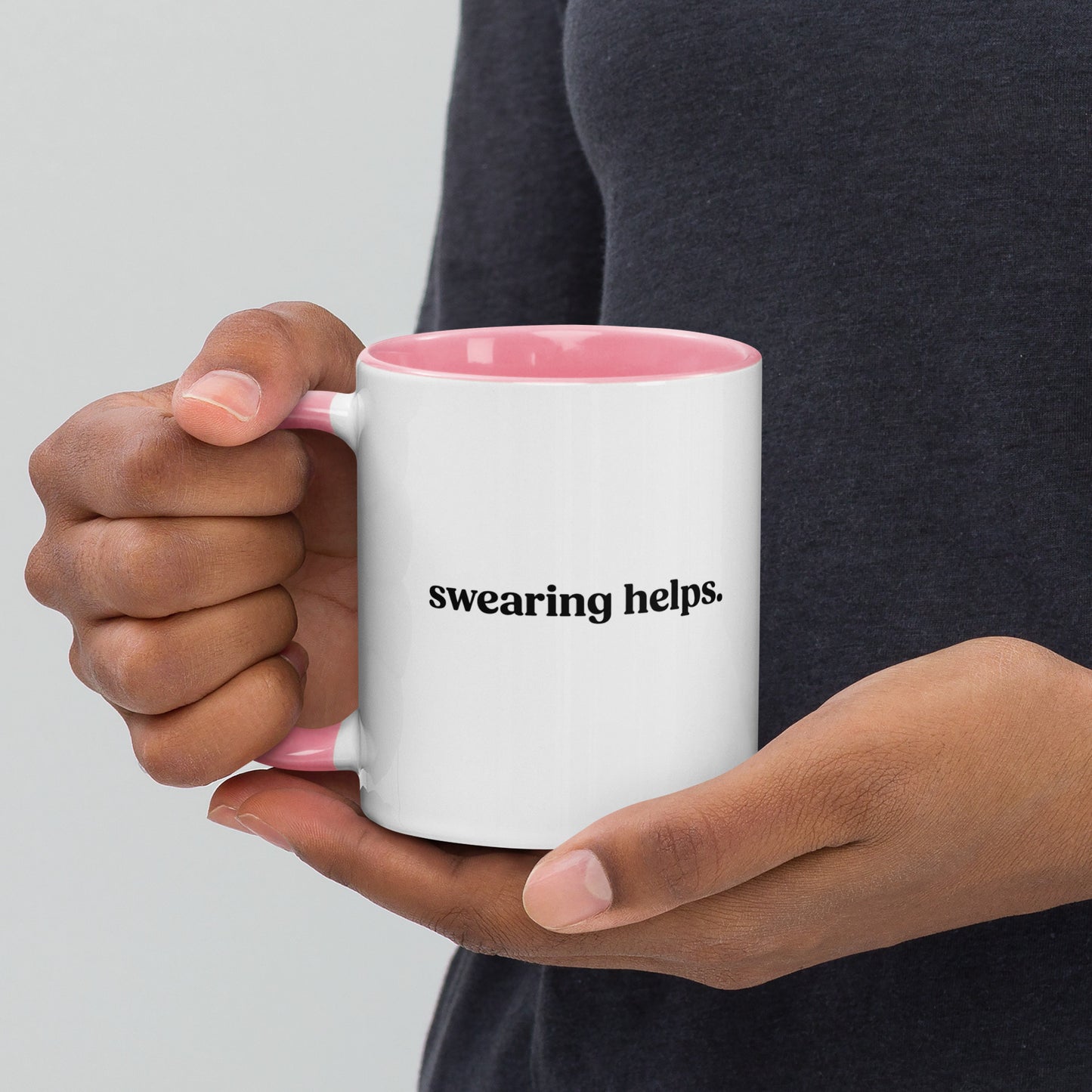 Swearing Helps Mug with Color Inside